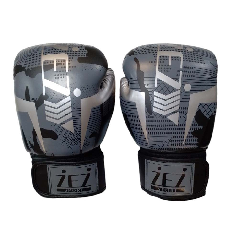 Перчатки боксёрские черно-серые ,8 унций , Z116D-МСЕ-8 - фото 2 - id-p222700899