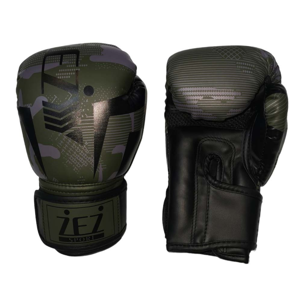 Перчатки боксёрские черно-зеленый ,6 унций , Z116D-МСЕ-6