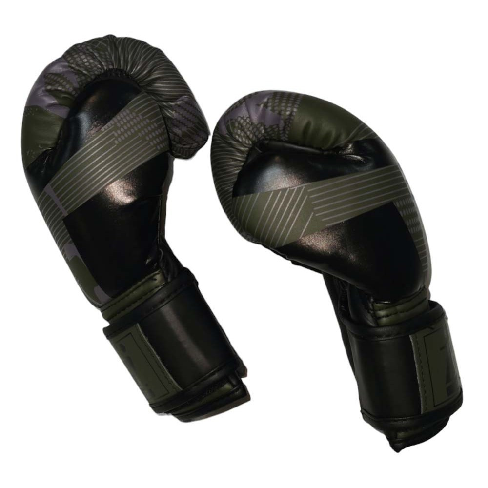 Перчатки боксёрские черно-зеленый ,6 унций , Z116D-МСЕ-6 - фото 2 - id-p222700929