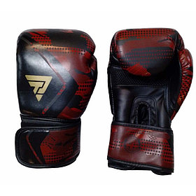 Перчатки боксёрские черно-красные ,6 унций ,  Z116H-МБ-6