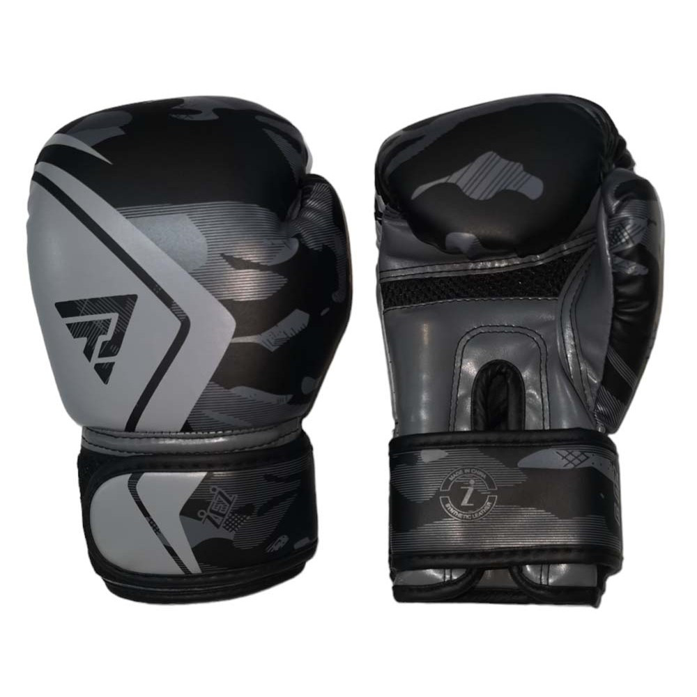 Перчатки боксёрские черно-серые ,8 унций ,  Z116H-МБ-8