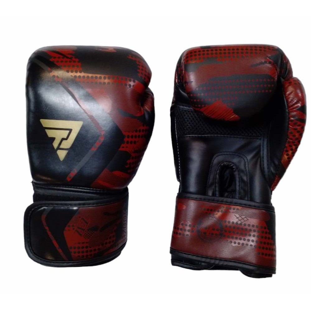 Перчатки боксёрские черно-красные ,14 унций ,  Z116H-МБ-14