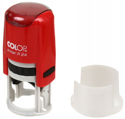 Автоматическая оснастка Colop R24 (в боксе) для клише печати ø24 мм, корпус красный