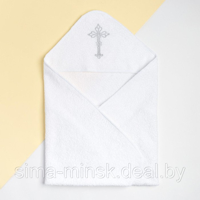 Полотенце крестильное с вышивкой 100% хлопок, 75 х 75 см - фото 3 - id-p222704713