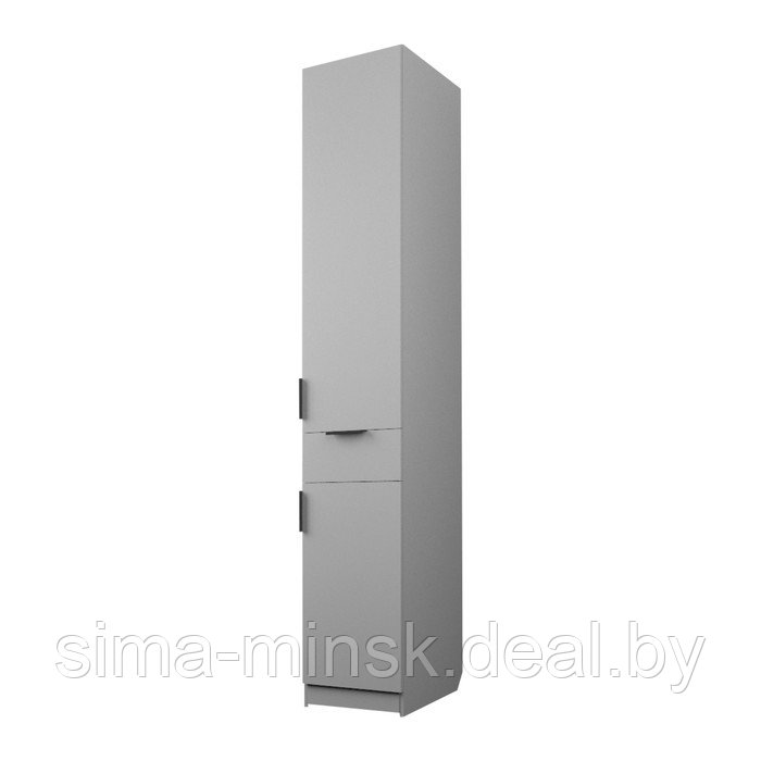 Пенал «Экон», 400×520×2300 мм, 1 ящик, штанга, правый, цвет серый шагрень - фото 1 - id-p222704134