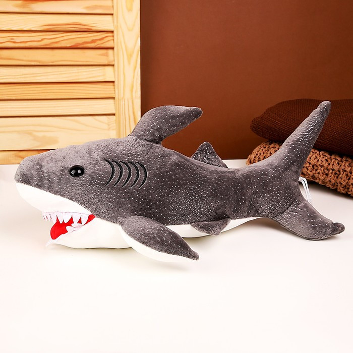 Мягкая игрушка «Акула», 40 см, цвет серый - фото 2 - id-p222704988