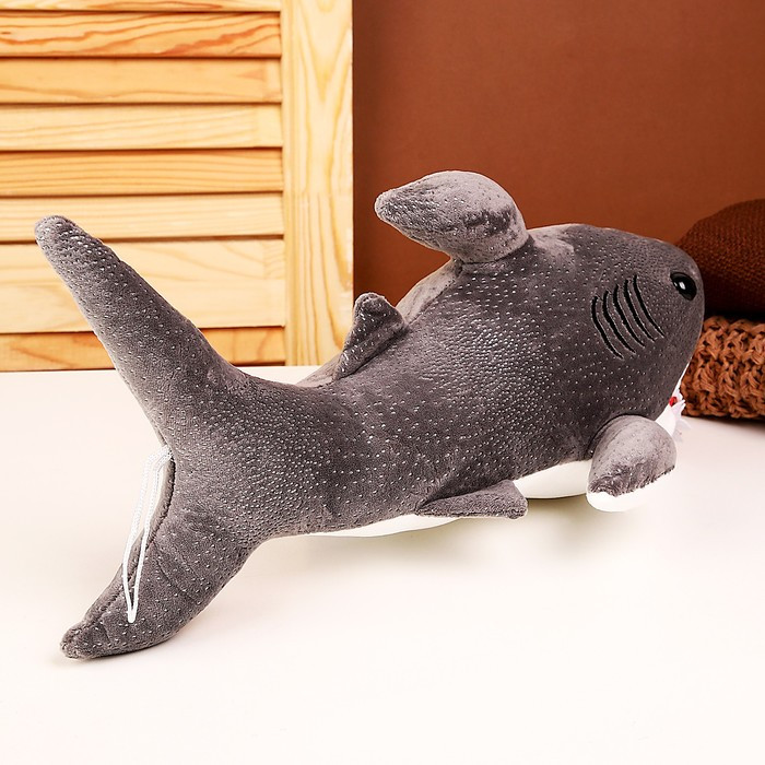 Мягкая игрушка «Акула», 40 см, цвет серый - фото 3 - id-p222704988