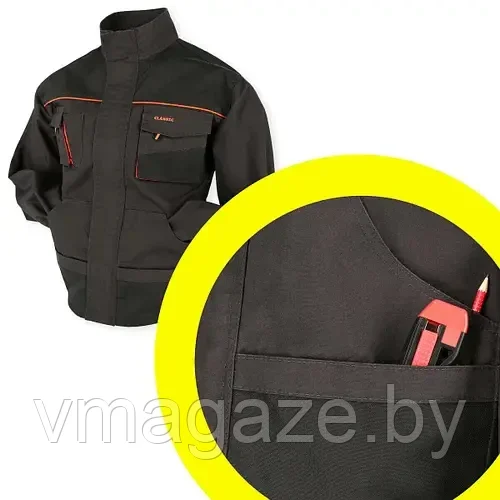 Куртка рабочая Classic Art.Mas (цвет темно-серый) - фото 4 - id-p222706457