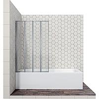 Душевая шторка Ambassador Bath Screens 90x140 со складывающимися дверями (прозрачное стекло / профиль хром)