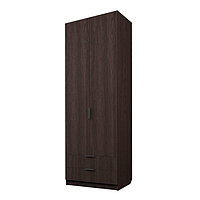 Шкаф 2-х дверный «Экон», 800×520×2300 мм, 2 ящика, полки, цвет венге