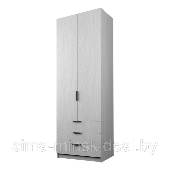 Шкаф 2-х дверный «Экон», 800×520×2300 мм, 3 ящика, полки, цвет ясень анкор светлый - фото 1 - id-p222704380