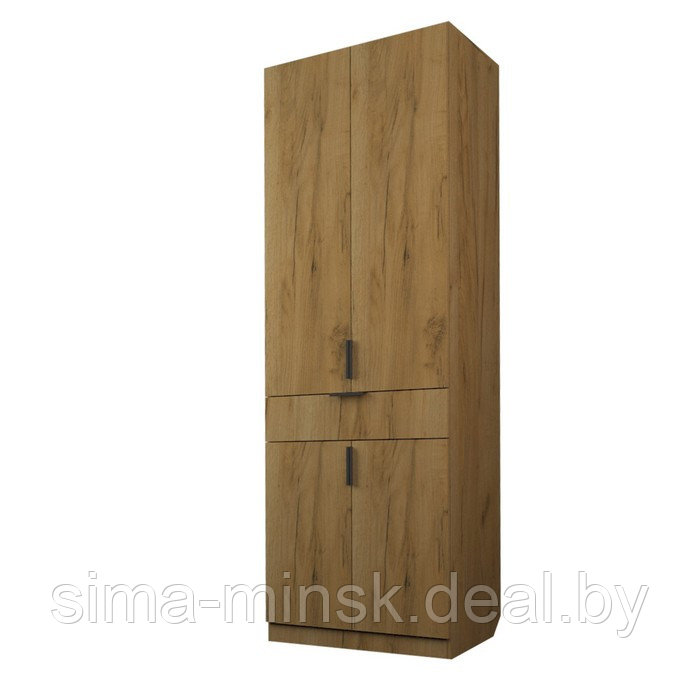 Шкаф 2-х дверный «Экон», 800×520×2300 мм, 1 ящик, штанга, цвет дуб крафт золотой - фото 1 - id-p222704387