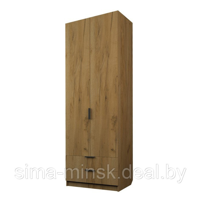 Шкаф 2-х дверный «Экон», 800×520×2300 мм, 2 ящика, полки, цвет дуб крафт золотой - фото 1 - id-p222704393