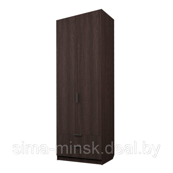 Шкаф 2-х дверный «Экон», 800×520×2300 мм, 2 ящика, штанга и полки, цвет венге - фото 1 - id-p222704399