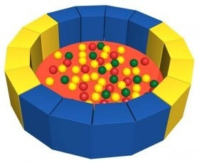 Игровой сухой бассейн Romana 16 граней ДМФ-МК 14.19.01 (300 шариков) - фото 1 - id-p222704799