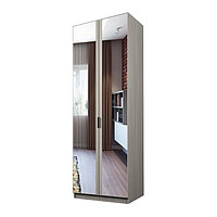 Шкаф 2-х дверный «Экон», 800×520×2300 мм, зеркало, полки, цвет ясень шимо светлый