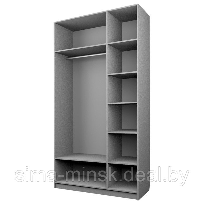 Шкаф 3-х дверный «Экон», 1200×520×2300 мм, 1 зеркало, цвет венге - фото 2 - id-p222704517