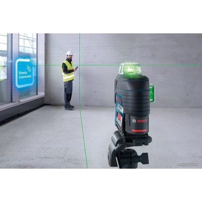 Нивелир лазерный линейный BOSCH GLL 3-80 C со штангой в кор. (проекция: 3 плоскости 360°, до 120 м, +/- 0.20 - фото 4 - id-p222703072