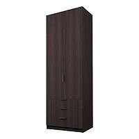 Шкаф 2-х дверный «Экон», 800×520×2300 мм, 3 ящика, полки, цвет венге