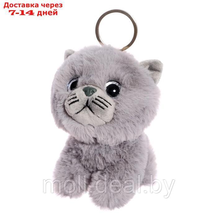 Мягкая игрушка "Котенок", с кольцом, цвет серый, 11 см - фото 1 - id-p222698262