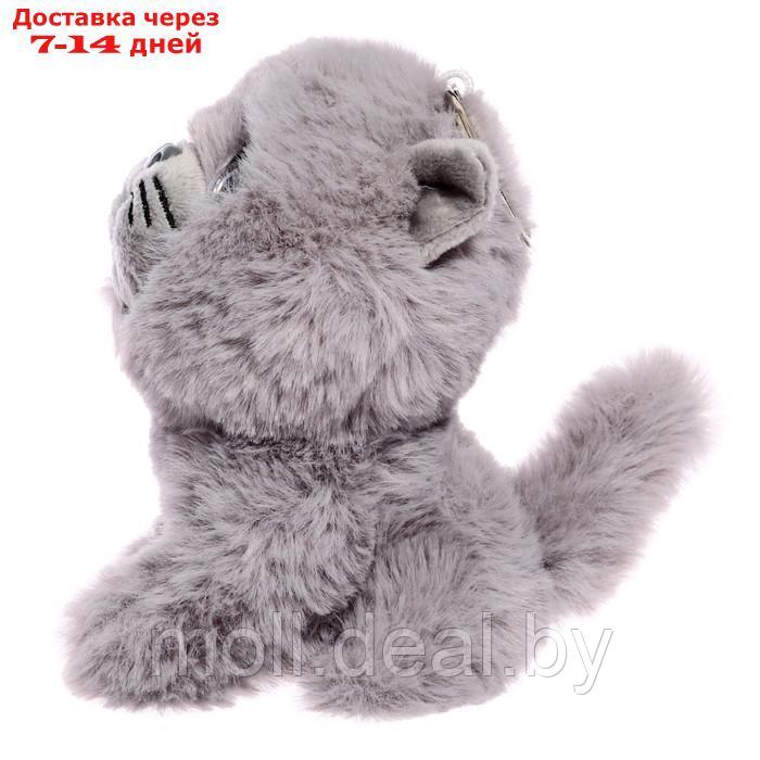 Мягкая игрушка "Котенок", с кольцом, цвет серый, 11 см - фото 2 - id-p222698262