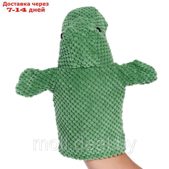 Мягкая игрушка на руку "Динозавр", цвет зелёный, 26 см YK-10253C - фото 3 - id-p222698285