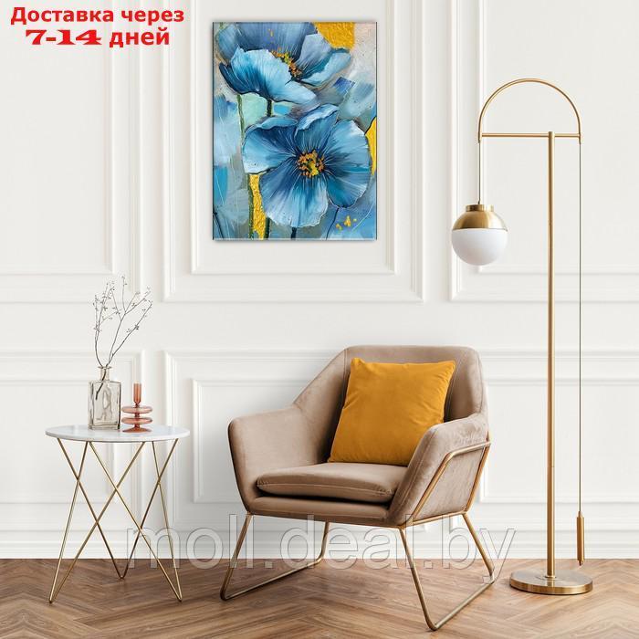 Картина по номерам с поталью 40х50 "Голубые цветы" (18 цветов) HR0602 - фото 2 - id-p222698463