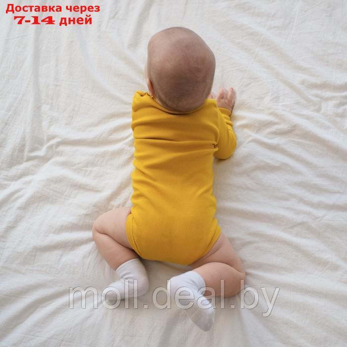 Боди-водолазка детская MINAKU, цвет жёлтый, рост 74-80 см - фото 3 - id-p222681917