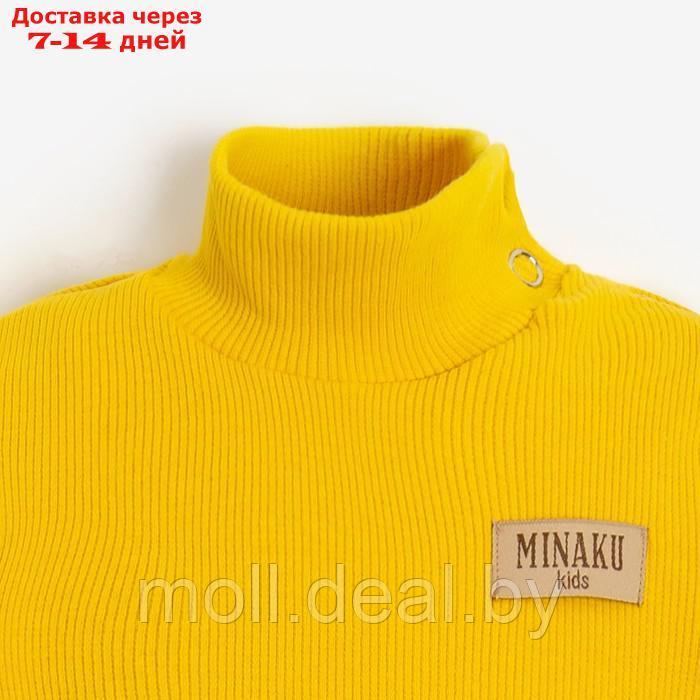 Боди-водолазка детская MINAKU, цвет жёлтый, рост 74-80 см - фото 5 - id-p222681917
