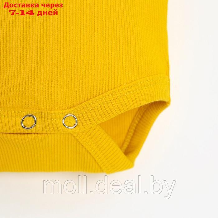 Боди-водолазка детская MINAKU, цвет жёлтый, рост 74-80 см - фото 7 - id-p222681917
