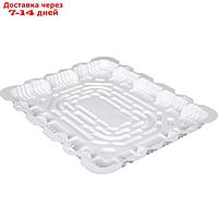 Контейнер для торта Т-480Д, прямоугольный, цвет белый, размер 48,3 х 38,5 х 3,1 см