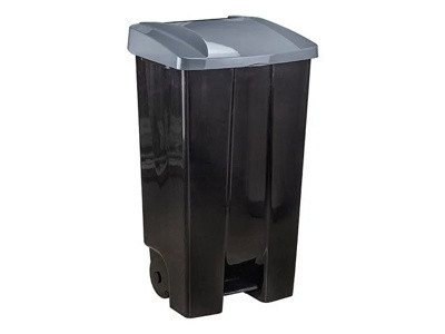 Контейнер для мусора 110л с педалью на колесах (серый) (IDEA) - фото 1 - id-p222704682