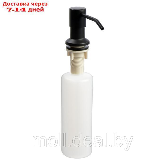 Дозатор для жидкого мыла Accoona A185F, 400 мл, врезной, черный/матовый - фото 1 - id-p222697661