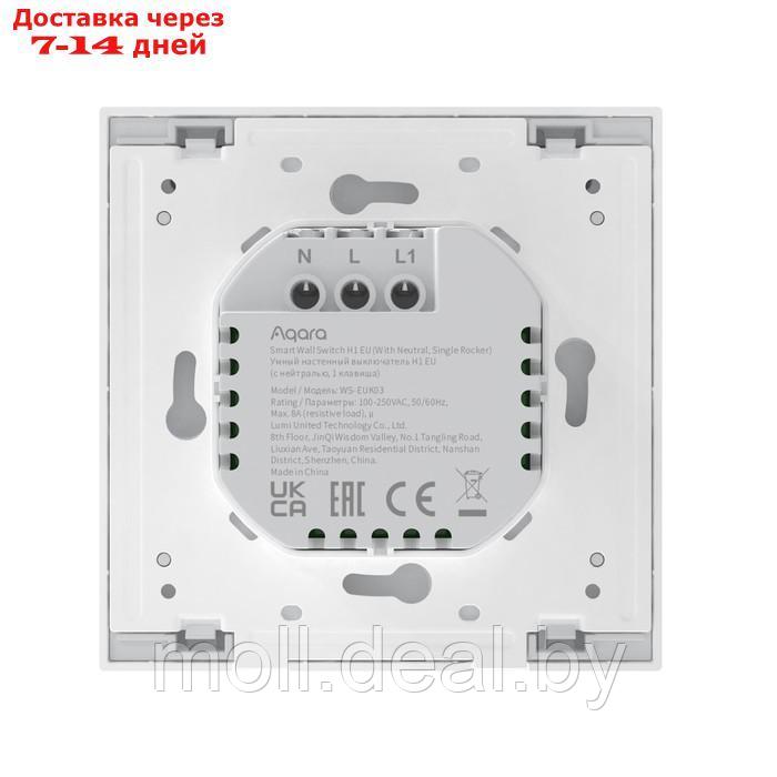 Выключатель Aqara Smart wall switch H1 WS-EUK03, Zigbee,1 клавиша, защита от перегрева - фото 3 - id-p222697776