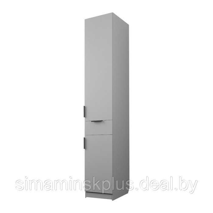 Пенал «Экон», 400×520×2300 мм, 1 ящик, штанга, правый, цвет серый шагрень - фото 1 - id-p222710109