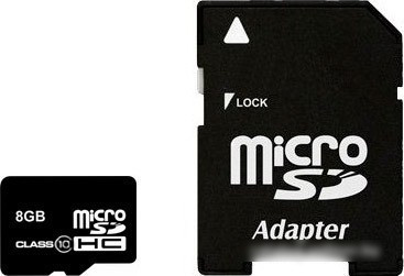 Карта памяти Smart Buy microSDHC (Class 10) 8 Гб + SD адаптер (SB8GBSDCL10-01) - фото 1 - id-p222708794