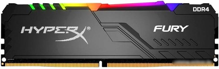 Оперативная память HyperX Fury RGB 16GB DDR4 PC4-25600 HX432C16FB4A/16 - фото 1 - id-p222708843