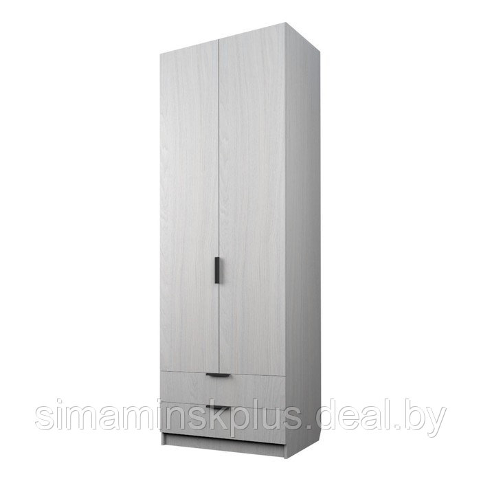 Шкаф 2-х дверный «Экон», 800×520×2300 мм, 2 ящика, штанга, цвет ясень анкор светлый - фото 1 - id-p222710282
