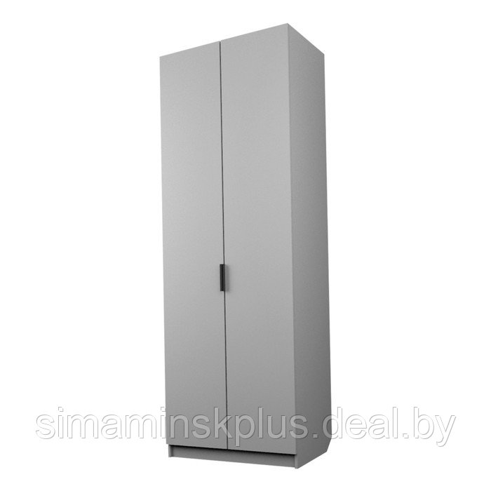 Шкаф 2-х дверный «Экон», 800×520×2300 мм, штанга и полки, цвет серый шагрень - фото 1 - id-p222710297