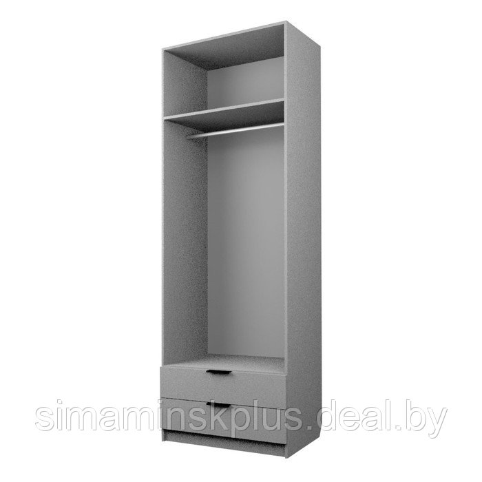 Шкаф 2-х дверный «Экон», 800×520×2300 мм, 2 ящика, штанга, цвет белый - фото 2 - id-p222710306