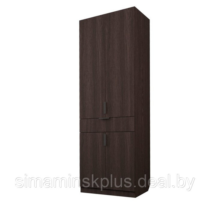 Шкаф 2-х дверный «Экон», 800×520×2300 мм, 1 ящик, полки, цвет венге - фото 1 - id-p222710311