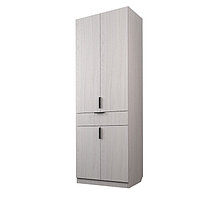 Шкаф 2-х дверный «Экон», 800×520×2300 мм, 1 ящик, полки, цвет ясень анкор светлый
