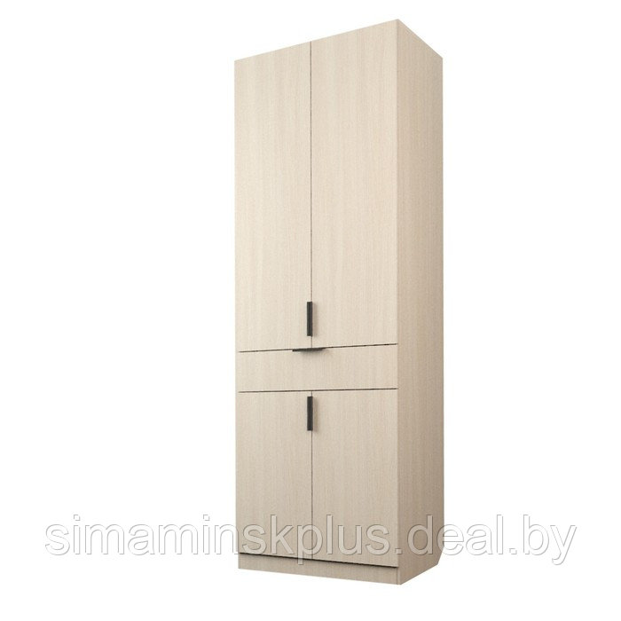 Шкаф 2-х дверный «Экон», 800×520×2300 мм, 1 ящик, полки, цвет дуб молочный - фото 1 - id-p222710314
