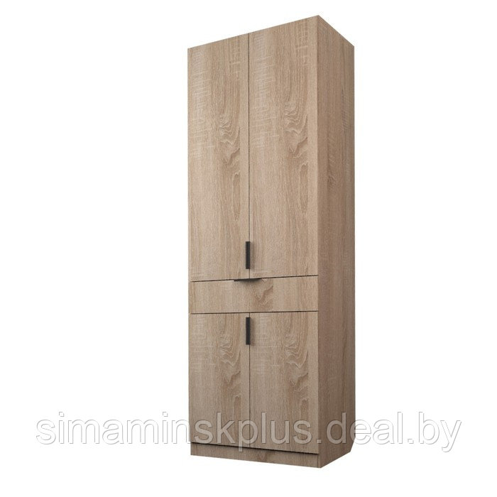 Шкаф 2-х дверный «Экон», 800×520×2300 мм, 1 ящик, полки, цвет дуб сонома - фото 1 - id-p222710315