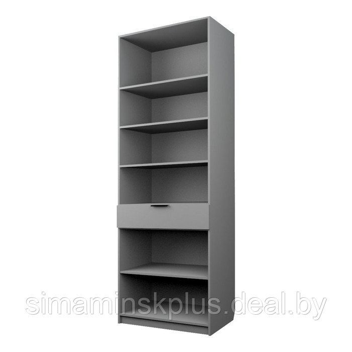 Шкаф 2-х дверный «Экон», 800×520×2300 мм, 1 ящик, полки, цвет серый шагрень - фото 2 - id-p222710316