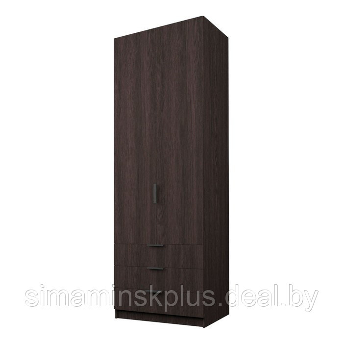 Шкаф 2-х дверный «Экон», 800×520×2300 мм, 3 ящика, штанга, цвет венге - фото 1 - id-p222710327