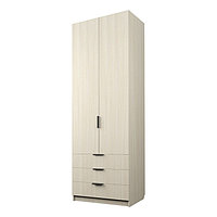 Шкаф 2-х дверный «Экон», 800×520×2300 мм, 3 ящика, штанга, цвет дуб молочный