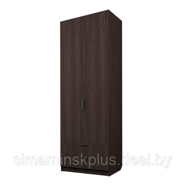 Шкаф 2-х дверный «Экон», 800×520×2300 мм, 2 ящика, штанга и полки, цвет венге - фото 1 - id-p222710358