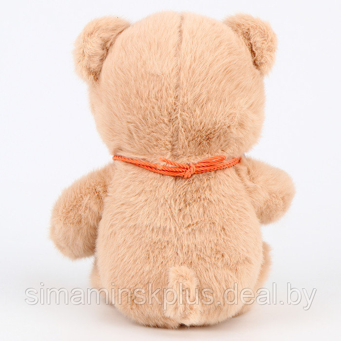 Мягкая игрушка "Медведь" с ожерельем, 20 см, цвет бежевый - фото 3 - id-p222715879