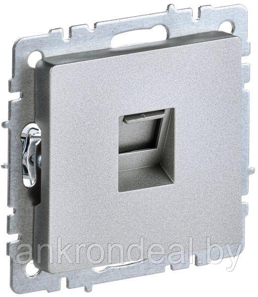 BRITE Розетка компьютерная RJ45 кат.6 РК11-БрА алюминий IEK - фото 1 - id-p222714497